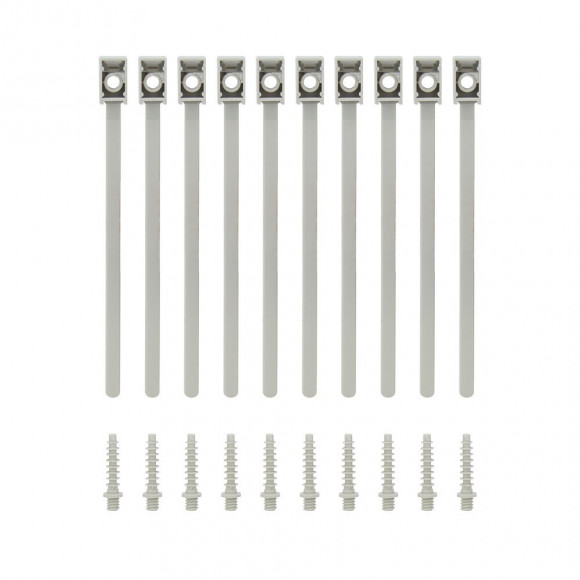 10 colliers à embase chevilles fixation de tubes et gaines BRICELEC