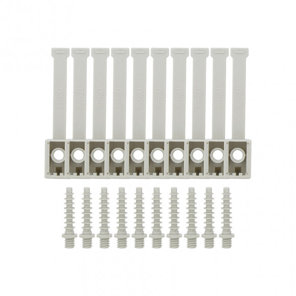 Sachet 10 colliers à clip diamètre 16 à 20 mm