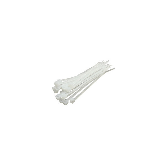 20 colliers de serrage, largeur 3,6mm, longueur 140mm Blanc GO ON