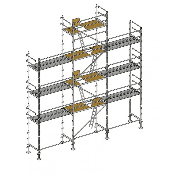 Echafaudage Façadier 88 M² Lisses Planchers Alp88