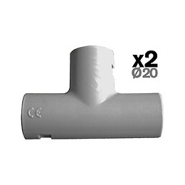 Lot de 2 tés IRL diamètre 20mm