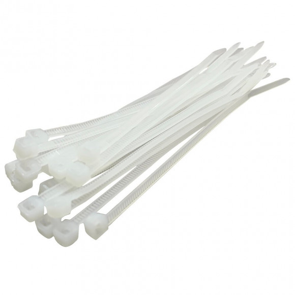 20 colliers de serrage, largeur 3,6mm, longueur 140mm Blanc GO ON