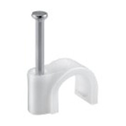 Lot de 100 attaches câbles blanc diamètre 12mm