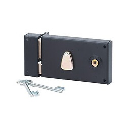 Serrure en applique pêne dormant 1/2 tour 140 mm gauche + 2 clés GO/ON