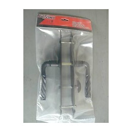 Ensemble poignées de porte en fer noir serrure avec condamnation