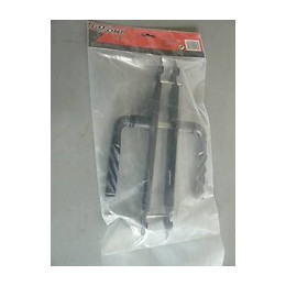 Ensemble poignées de porte en fer noir serrure avec trou PERFECTLINE