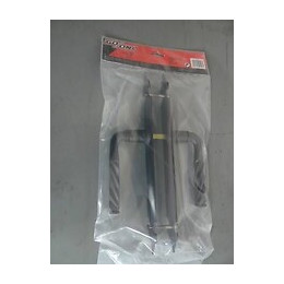 Ensemble poignées de porte en fer noir serrure trou bouché PERFECTLINE