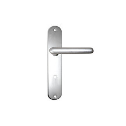 Poignées porte alu argent trou de condamnation entraxe 195mm GO/ON