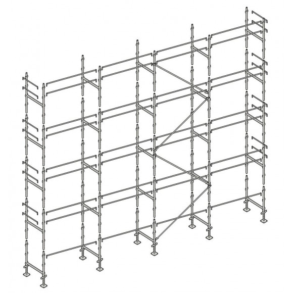 Echafaudage Façadier 130 M² Lisses Al130