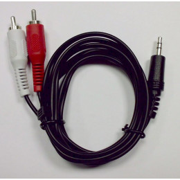 Câble audio jack stéréo 3.5mm mâle-2 RCA mâle 1.2m