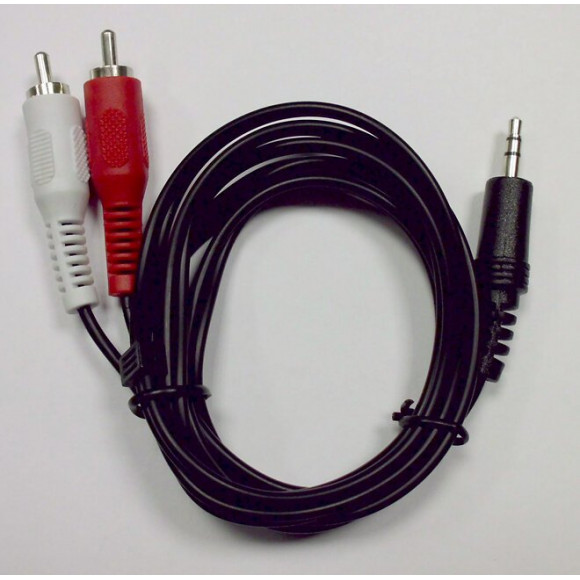 Câble audio jack stéréo 3.5mm mâle-2 RCA mâle 1.2m
