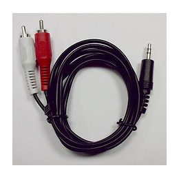Câble audio jack stéréo 3.5mm mâle-2 RCA mâle 1.2m