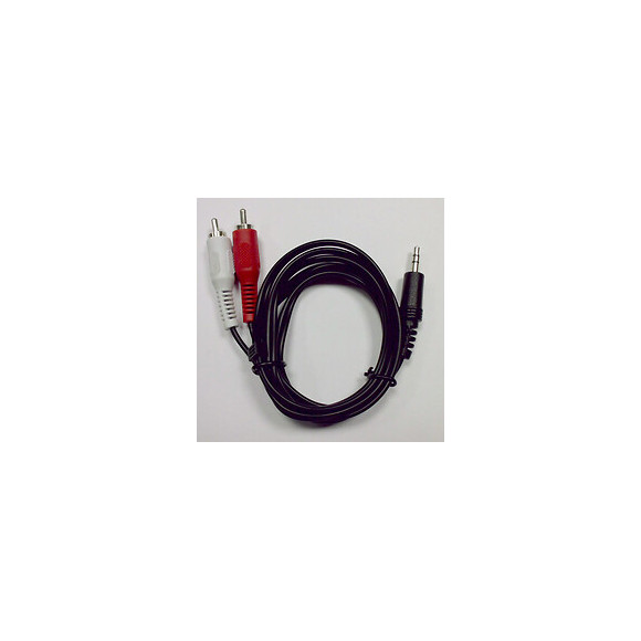Câble audio jack stéréo 3.5mm mâle-2 RCA mâle 1.2m