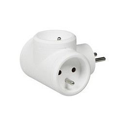 Fiche multiprise 3 prises de courant 2P+T 16A 230V sorties latérales