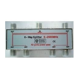 Répartiteur TV-SAT 6 sorties à fiche F blindé métal