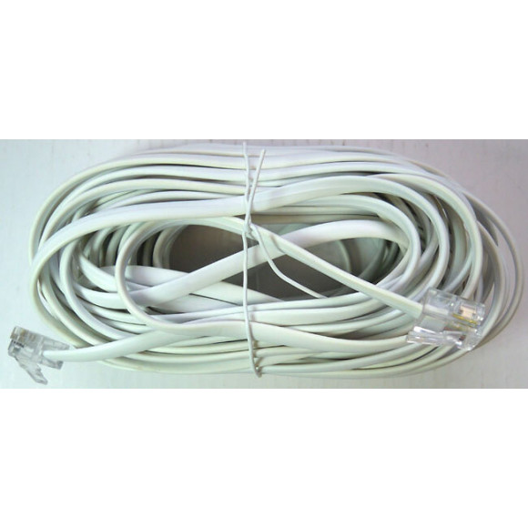 Cordon RJ11m-M blanc 3m