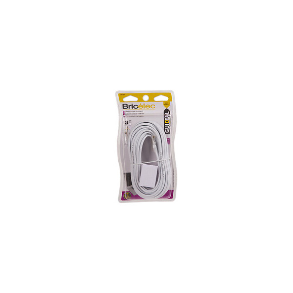 Cordon rj 45 droit 10m blanc