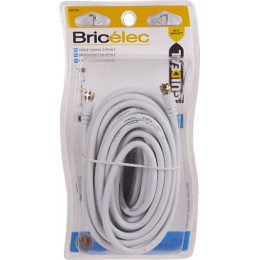 Câble TV satellite coaxial fiches F mâle-mâle 10m