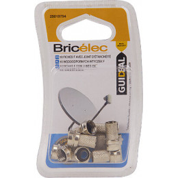 Fiche TV -lot de 10- SAT F mâle à joint torique