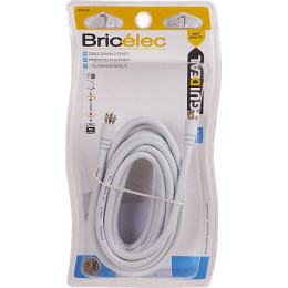Câble TV satellite coaxial fiches F mâle-mâle 5m