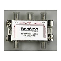 Répartiteur TV-SAT 4 sorties à fiche F blindé métal