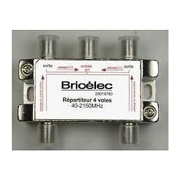 Répartiteur TV-SAT 4 sorties à fiche F blindé métal