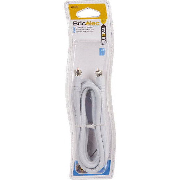 Câble TV satellite coaxial fiches F mâle-mâle 2m