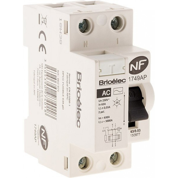 Interrupteur différentiel 63A type AC