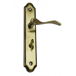 Ensemble poignées de porte Dorine serrure avec trou de condamnation