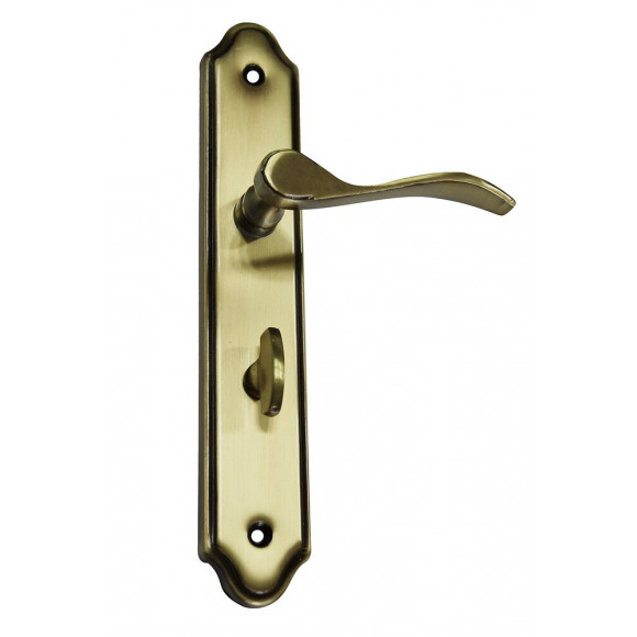 Ensemble poignées de porte Dorine serrure avec trou de condamnation