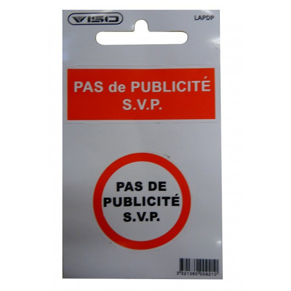 Sticker PAS DE PUB SVP VISO