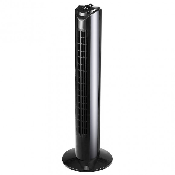 Ventilateur colonne mécanique noir