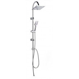 Colonne de douche carrée 1 jet chrome