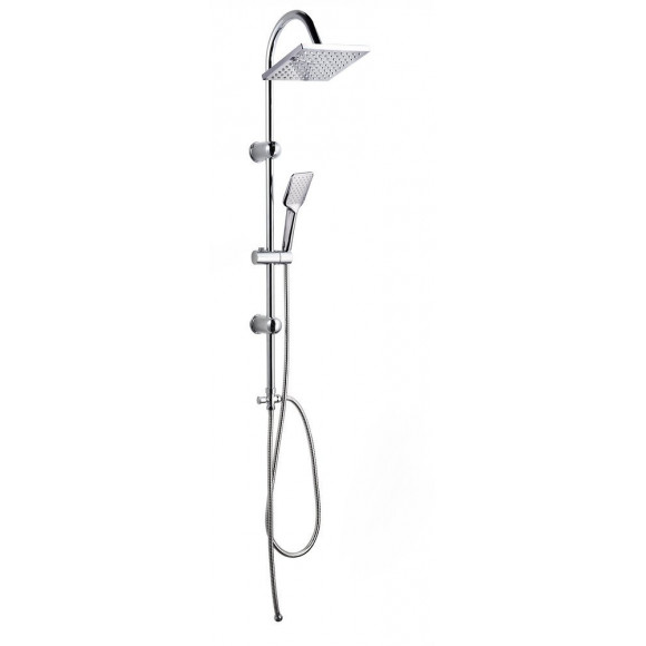 Colonne de douche carrée 1 jet chrome