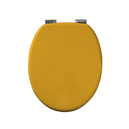 ABATTANT BOIS MOULÉ FDC JAUNE