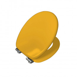 ABATTANT BOIS MOULÉ FDC JAUNE