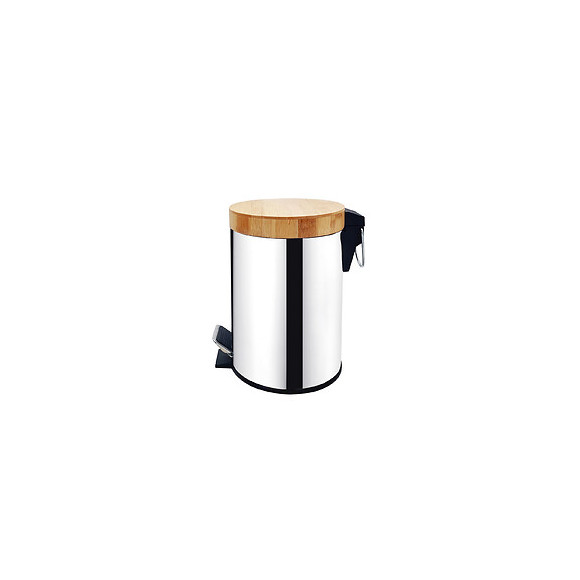 POUBELLE BAMBOU INOX 5L