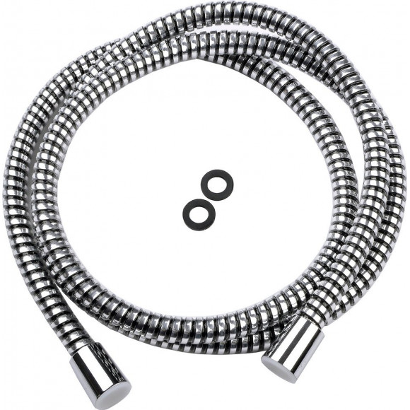 Flexible de douche PVC  argent/transparent 1.75 m