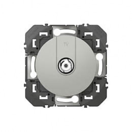 Prise TV type F à visser dooxie finition alu