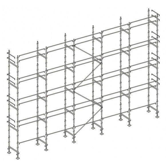 Echafaudage Façadier 160 M² Lisses Al160