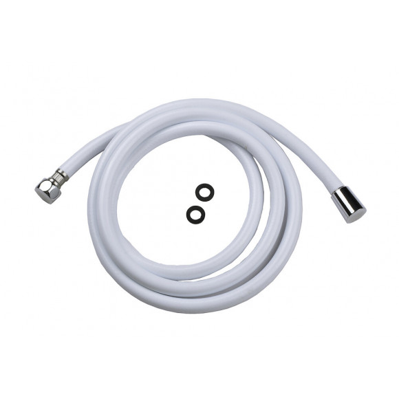 Flexible de douche PVC blanc 1.5m