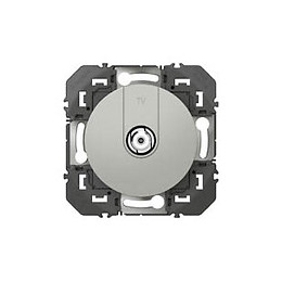 Prise TV type F à visser dooxie finition alu