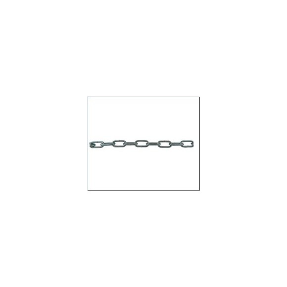 Chaîne droite soudée maillon long acier zingué longueur 5 m VISO