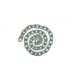 Chaîne droite soudée maillon long acier zingué D. 6 mm L. 5 m