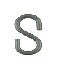 Lot de 6 esses égales ouvertes acier zingué diamètre3 mm VISO