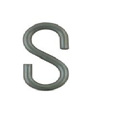 Lot de 6 esses égales ouvertes acier zingué diamètre3 mm VISO