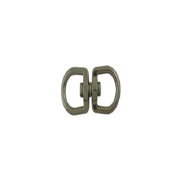 Emerillon double zamak nickelé x 2-diamètre ?il 19