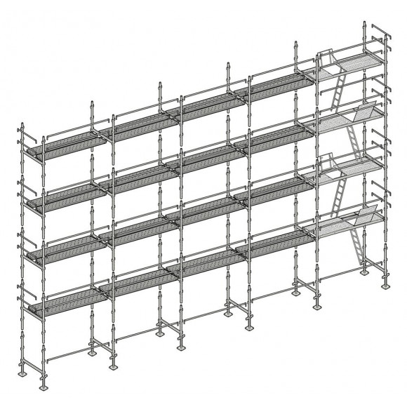 Echafaudage Façadier 160 M² Lisses Planchers Alp160