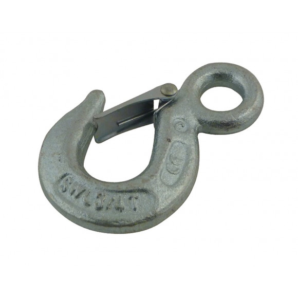 Crochet de levage a oeil et linguet acier estampe VISO 500Kg