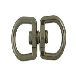 Emerillon double zamak nickelé x 2-diamètre ?il 19